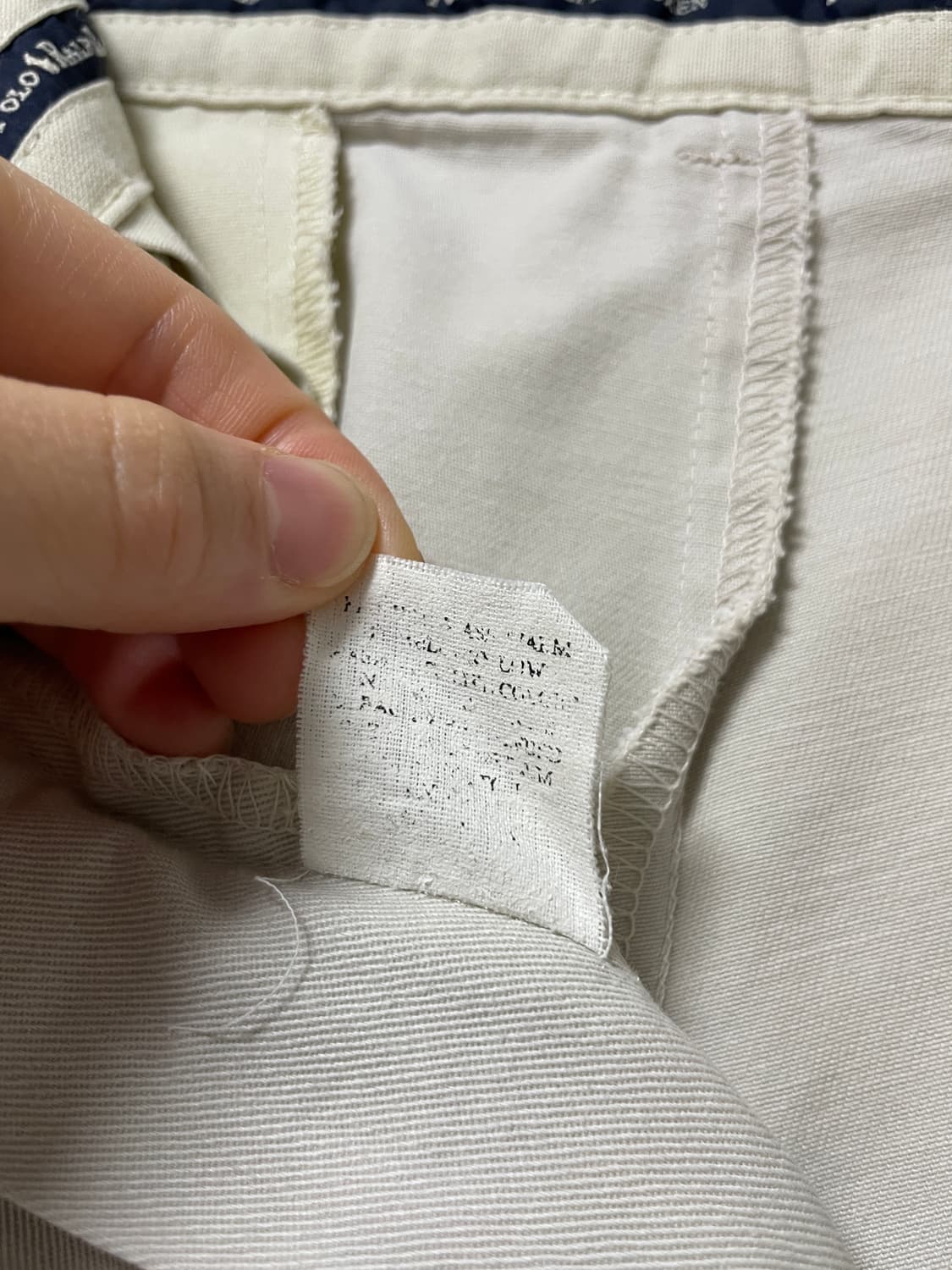 빈티지 폴로 투턱 와이드 치노팬츠 면 반바지 _ 연베이지 상품이미지10