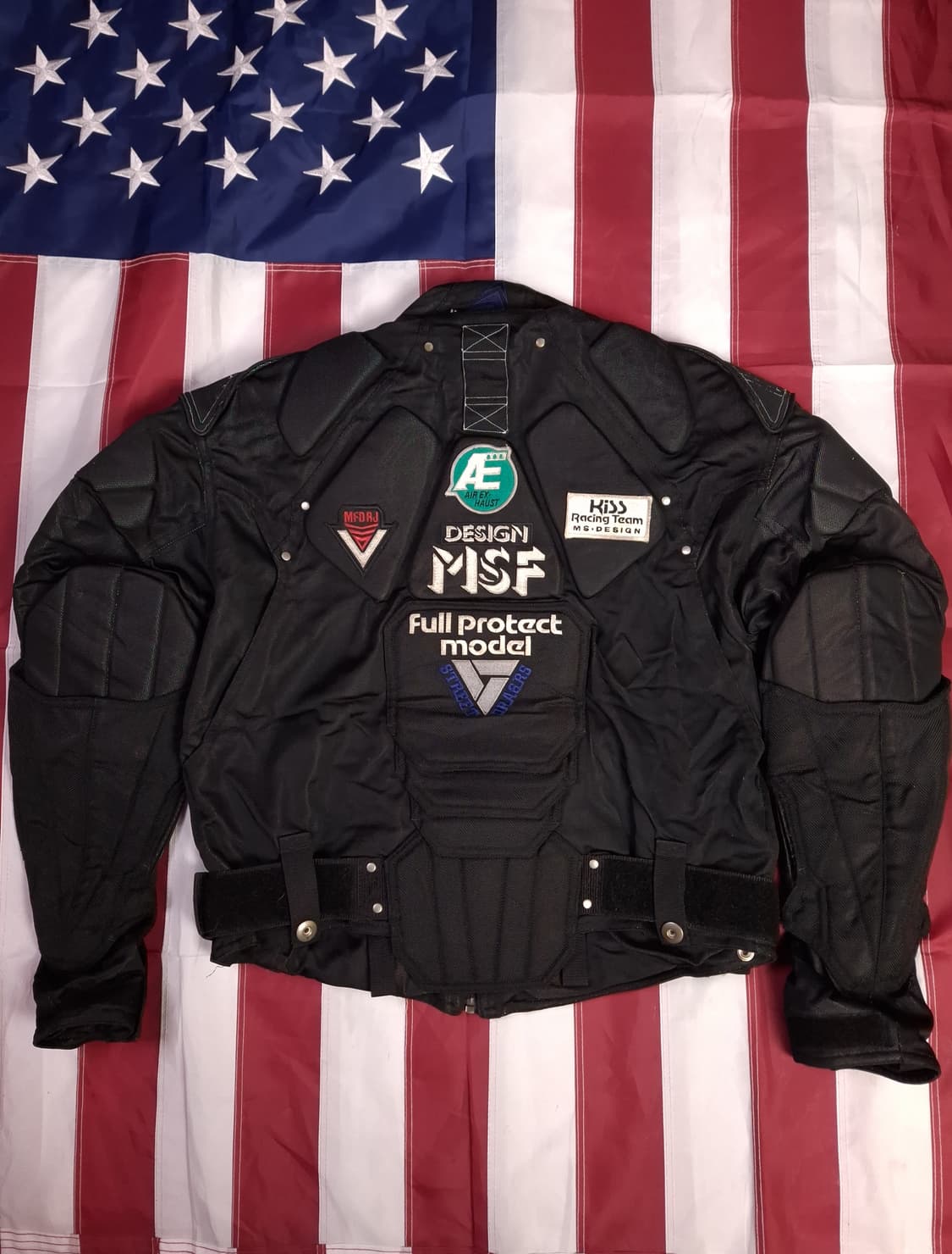 오리지날 90's 일본판 키스 KISS 레이싱 라이더자켓  상품이미지8