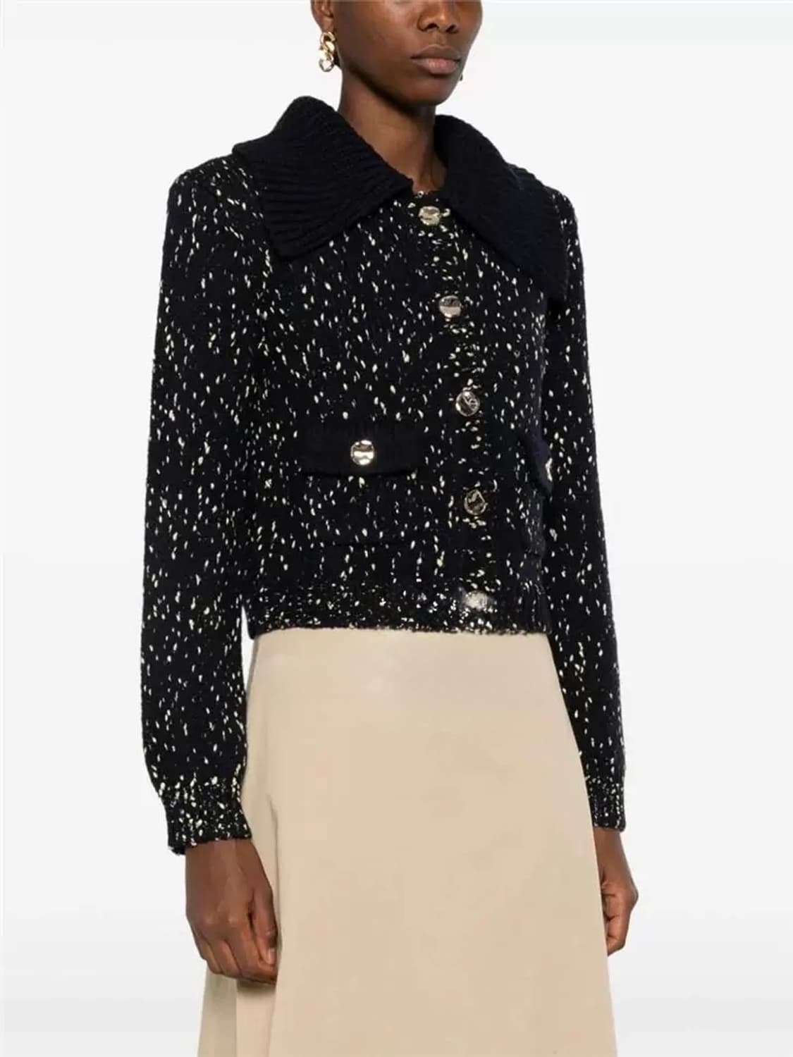 셀프포트레이트 반크롭 금사 가디건 상품이미지1