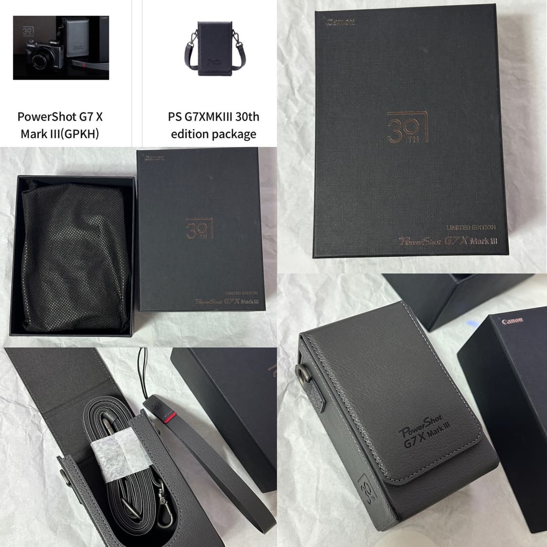 캐논 G7X Mark3 30주년 한정판 전용케이스 + 스트랩 새상품 상품이미지2