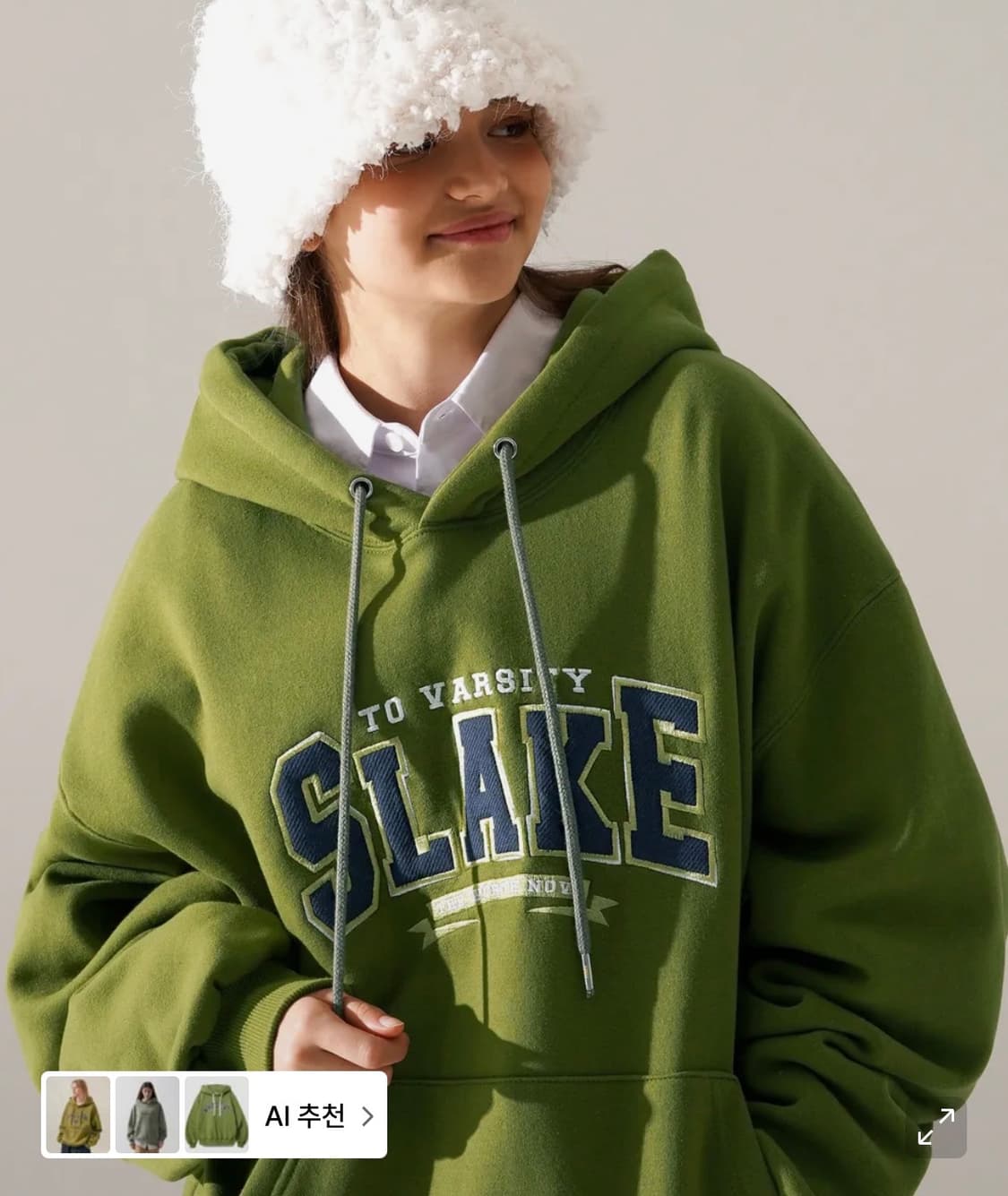 twn 슬레이크 후드 올리브 그린 상품이미지1