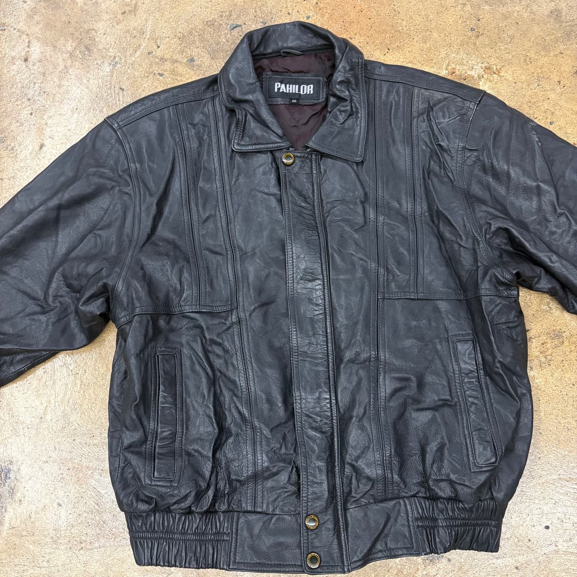[정품/90] PAHILOR 빈티지 가죽 봄버 자켓 b19 상품이미지3