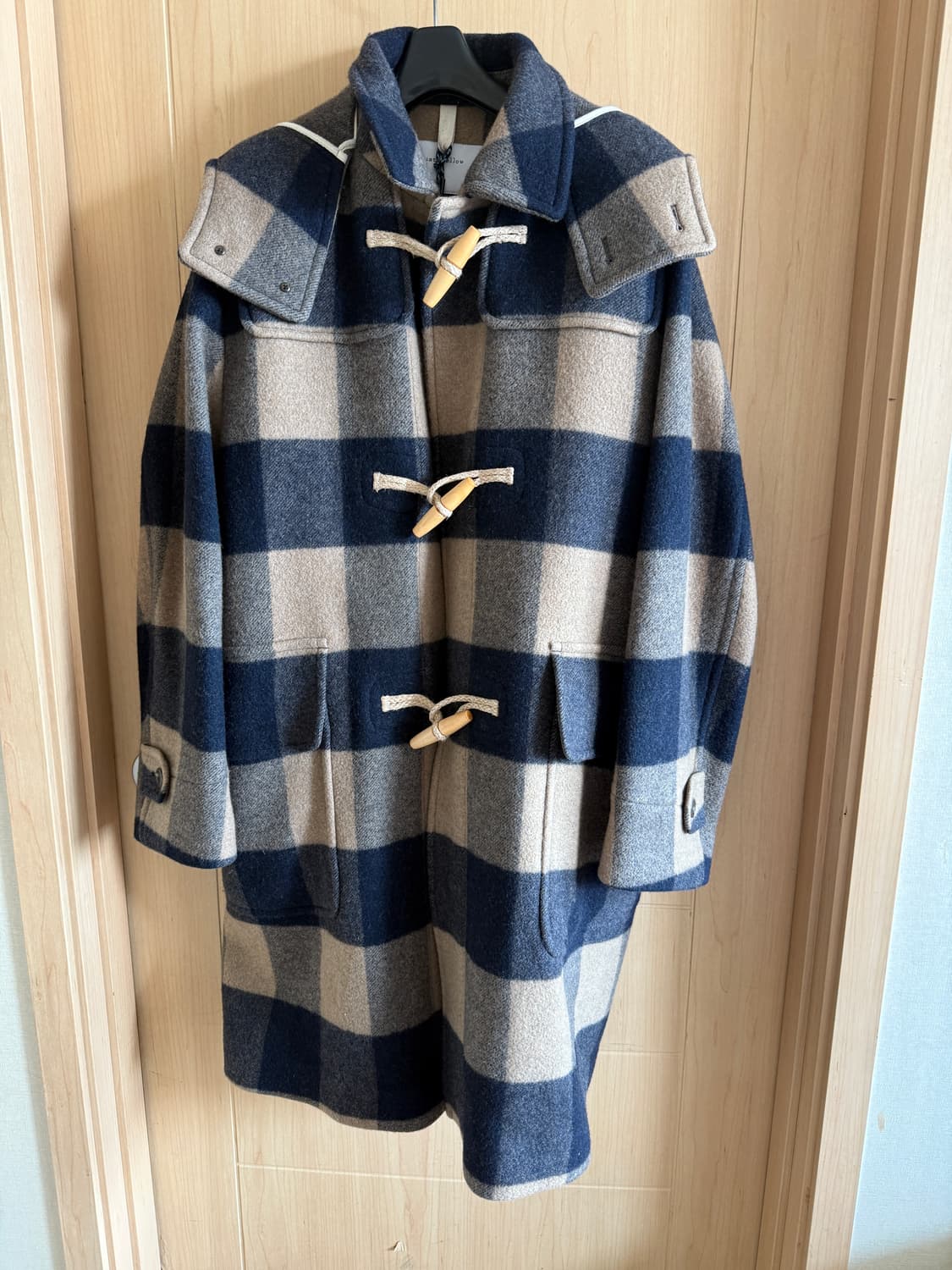 커스텀멜로우 빅체크 더플코트 상품이미지1