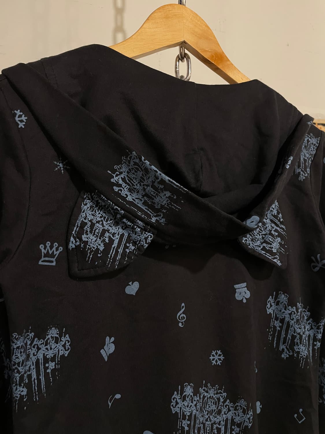 acdc rag 네코미미 스터드 블랙 앤 블루 후드자켓 펑크 상품이미지6