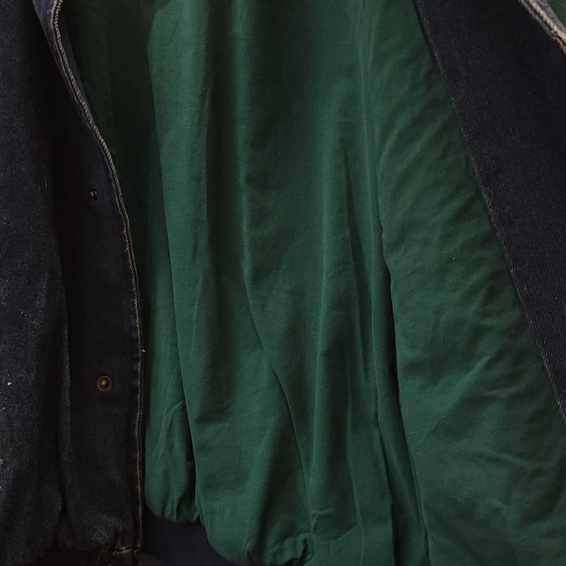 90s 빈티지 데님 바시티 자켓 엠브로이더리 페인팅 m 상품이미지10