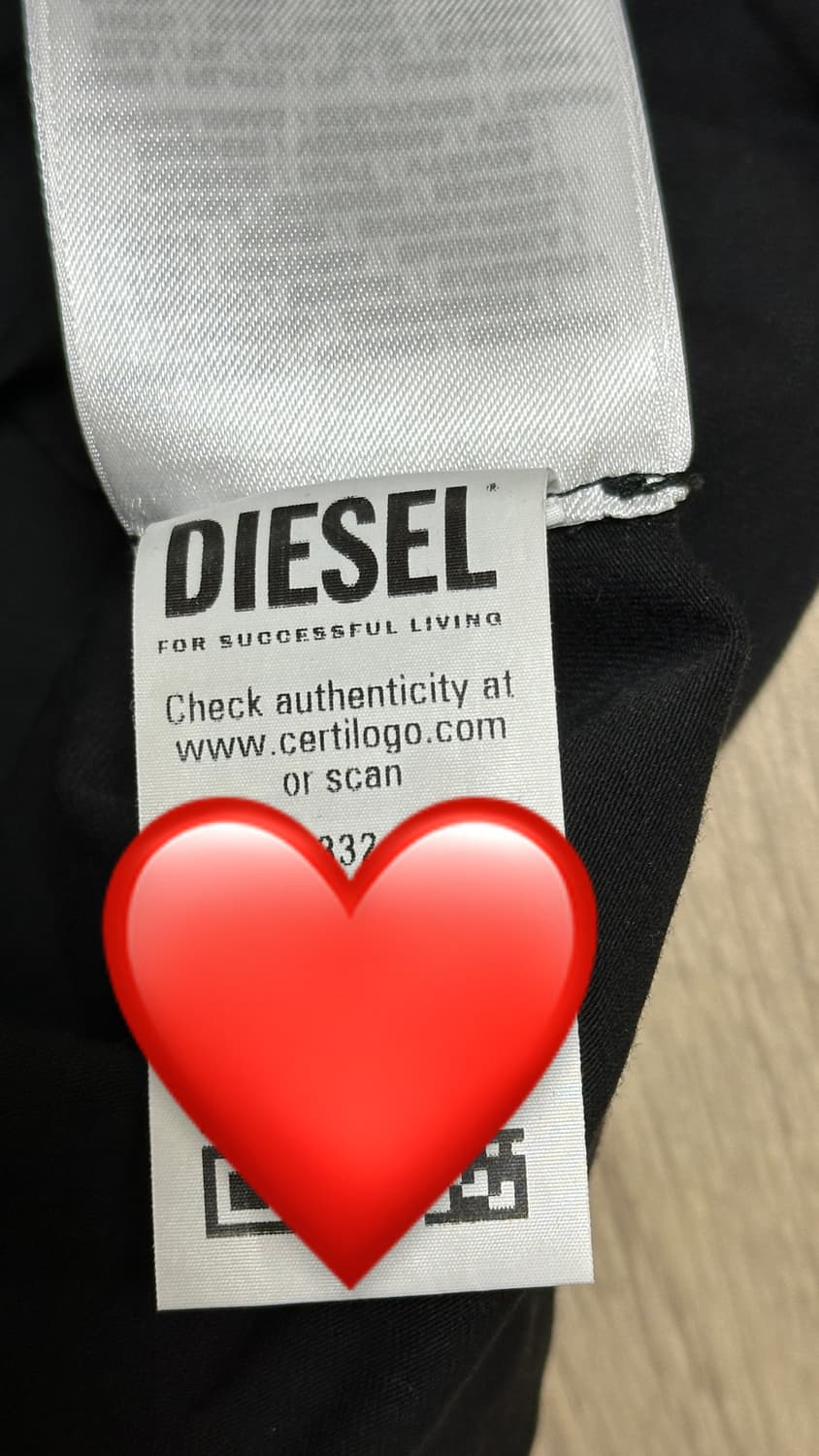 디젤 T-안지 피카부 로고 티셔츠 블랙 xs 상품이미지4