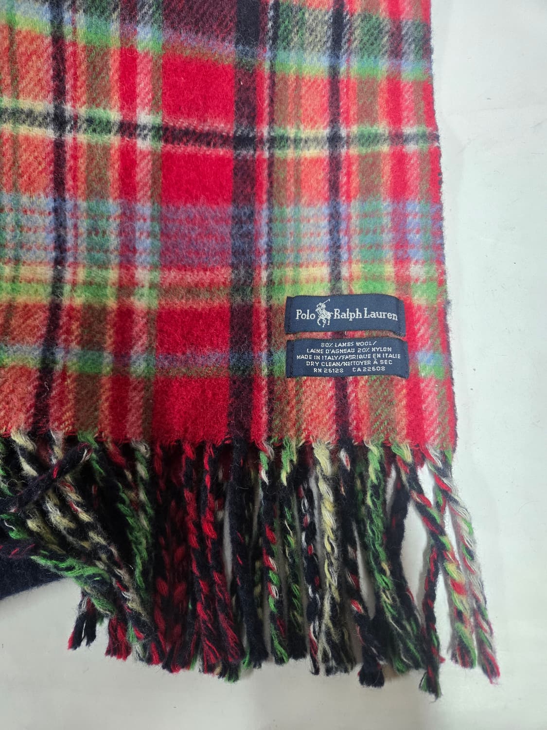 폴로 랄프로렌 양모 체크 목도리 상품이미지5