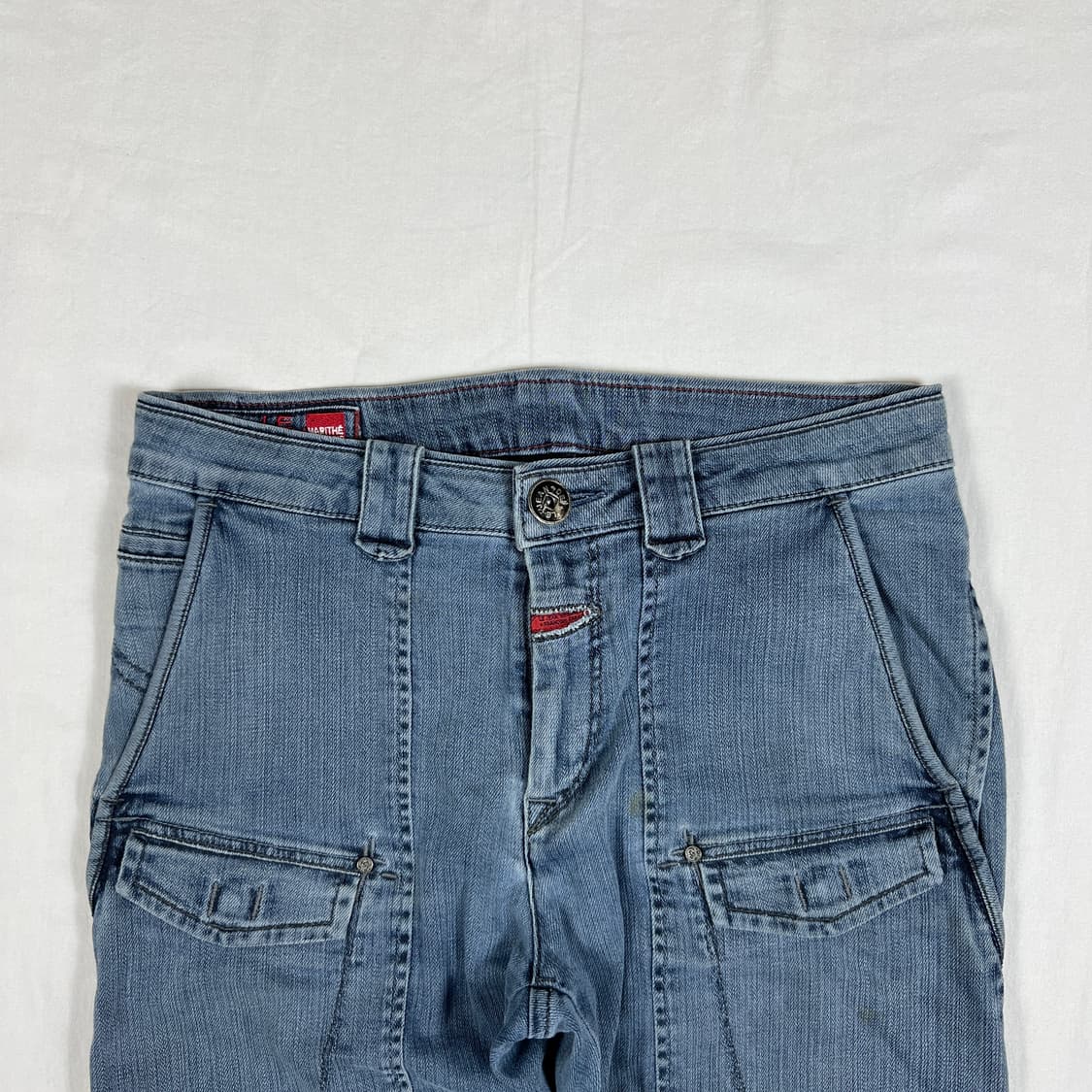 90‘s 마리떼프랑소와저버 본디지 카고 데님팬츠 청바지 상품이미지2