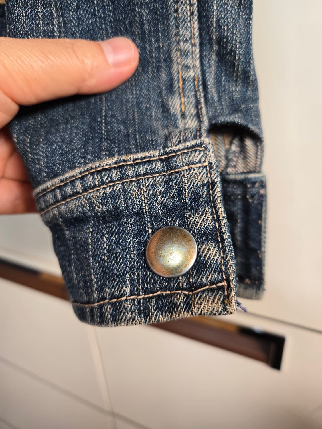 리바이스 여성 세미크롭 차이나카라 청자켓(딱붙핏) 상품이미지3