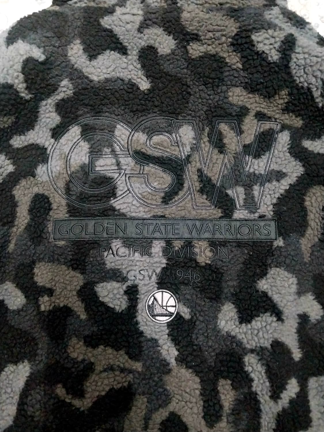 NBA 골든스테이트 워리어스 카모 플리스 후드티 XL 상품이미지3