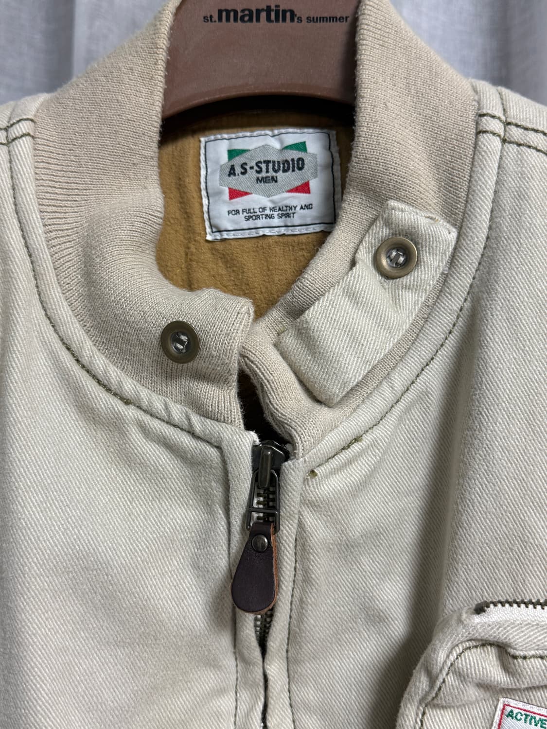 베이지 봄버 자켓  상품이미지3