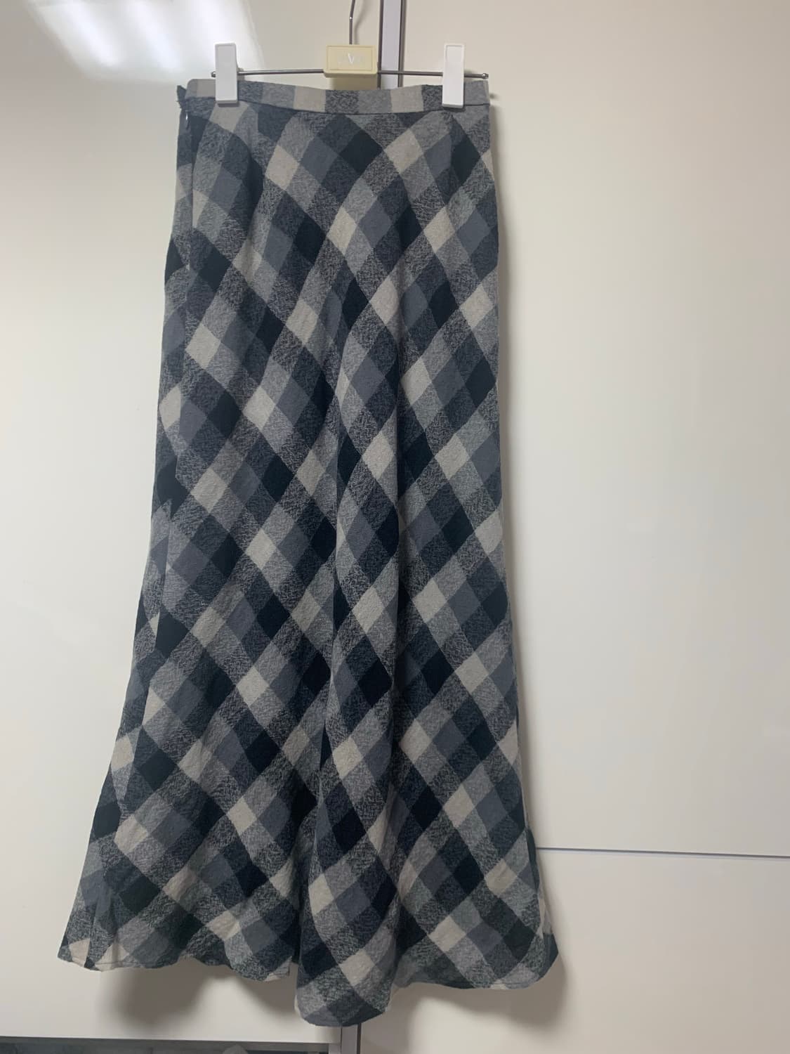 일본빈티지 모리걸 체크 롱스커트 상품이미지4