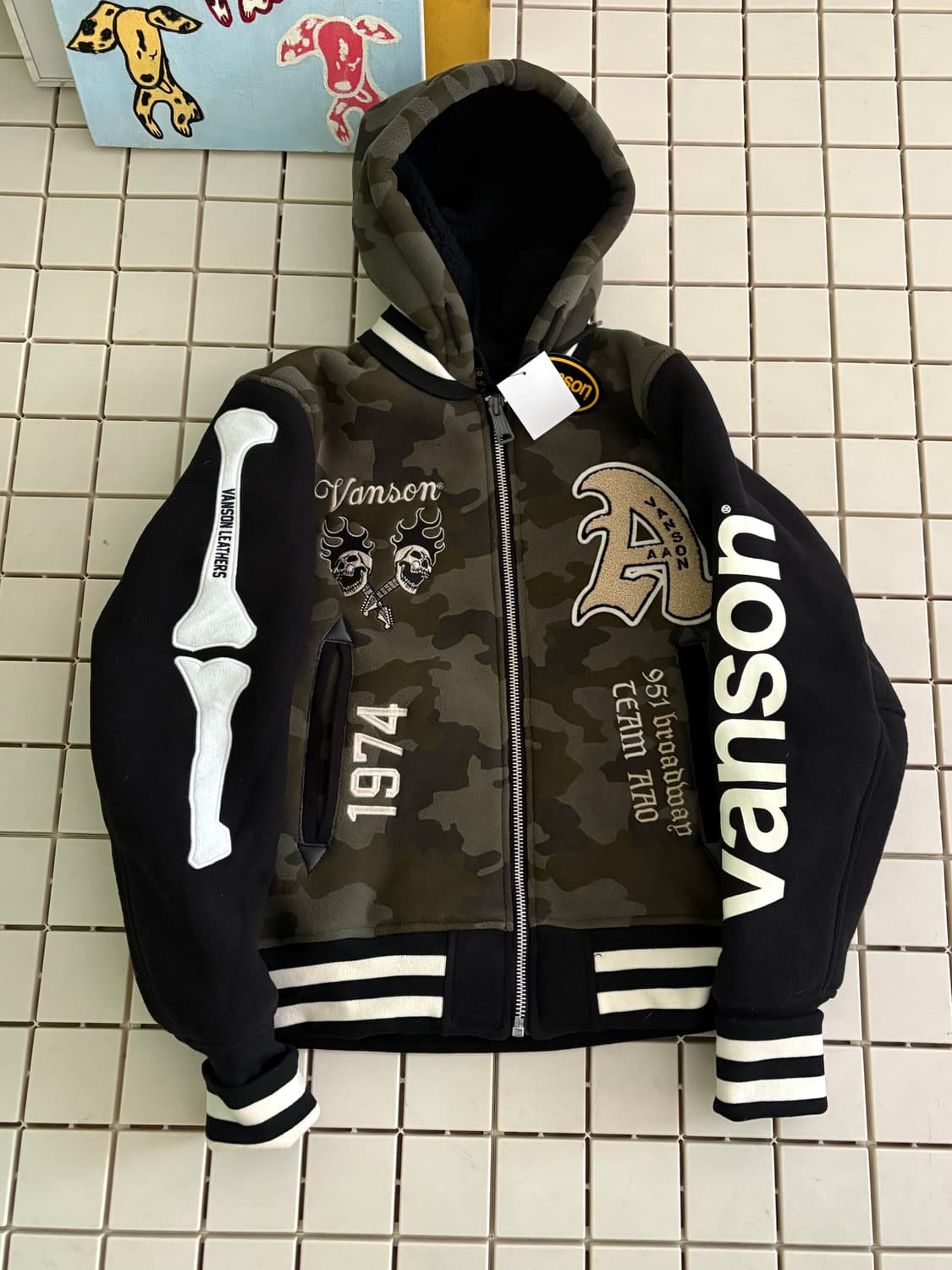 x AAO crop varsity jacket 크롭 바시티 자켓 상품이미지3