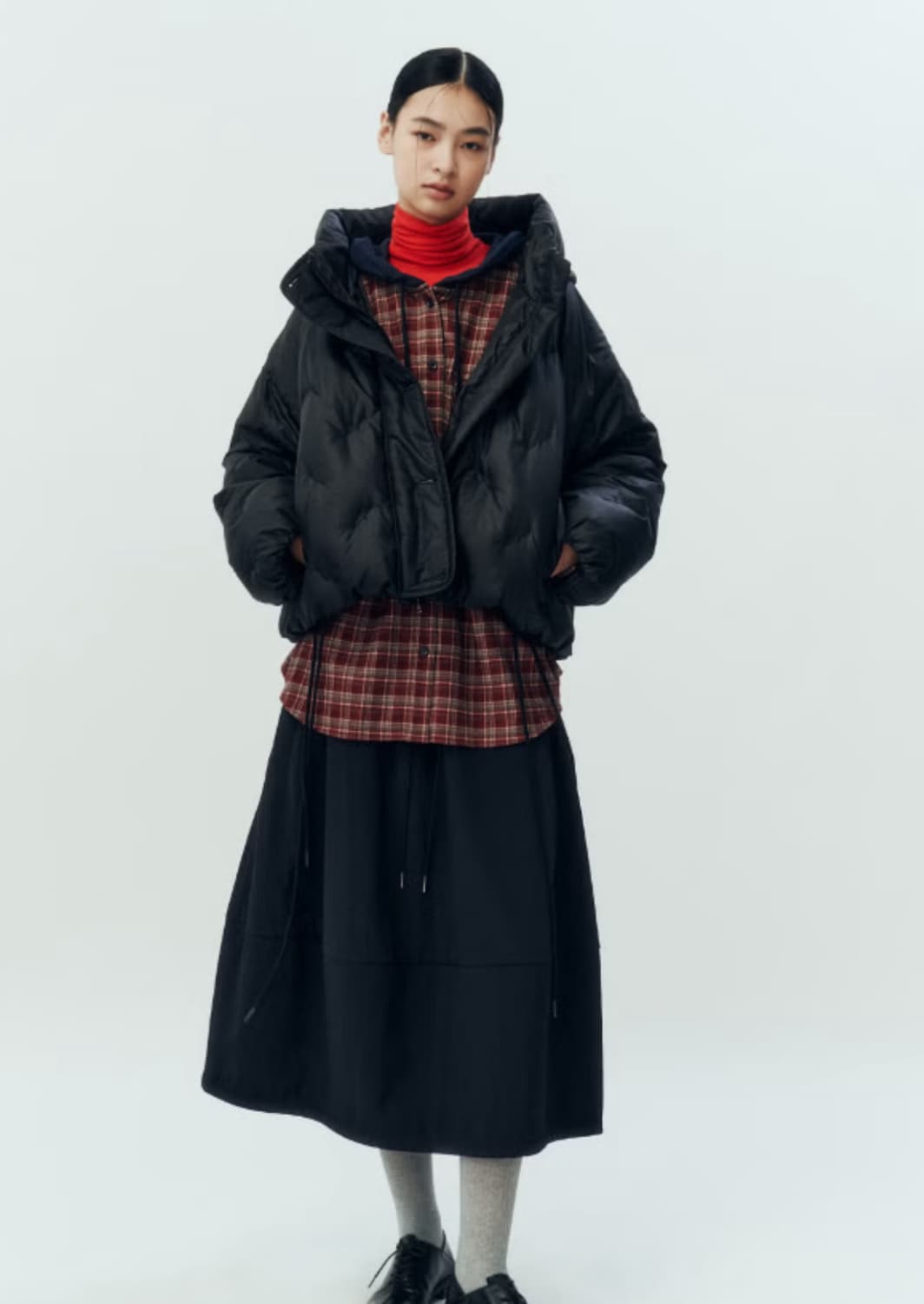 스튜디오톰보이 자수디테일 후디 다운 점퍼 상품이미지3