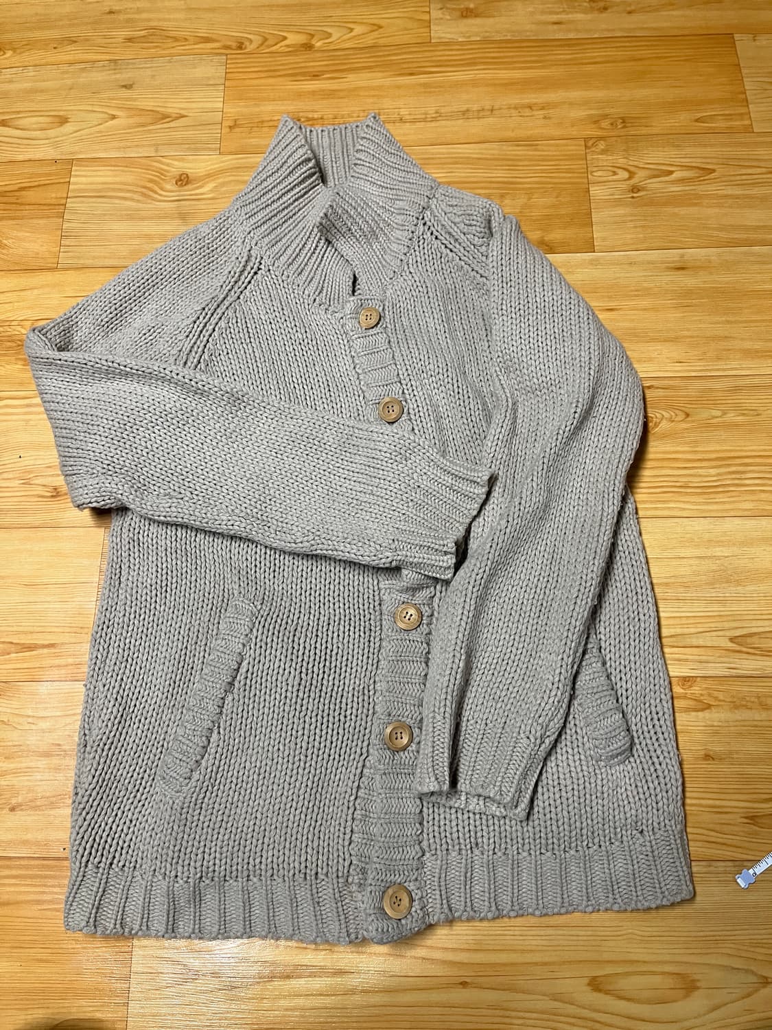 베이지 니트 가디건 상품이미지1