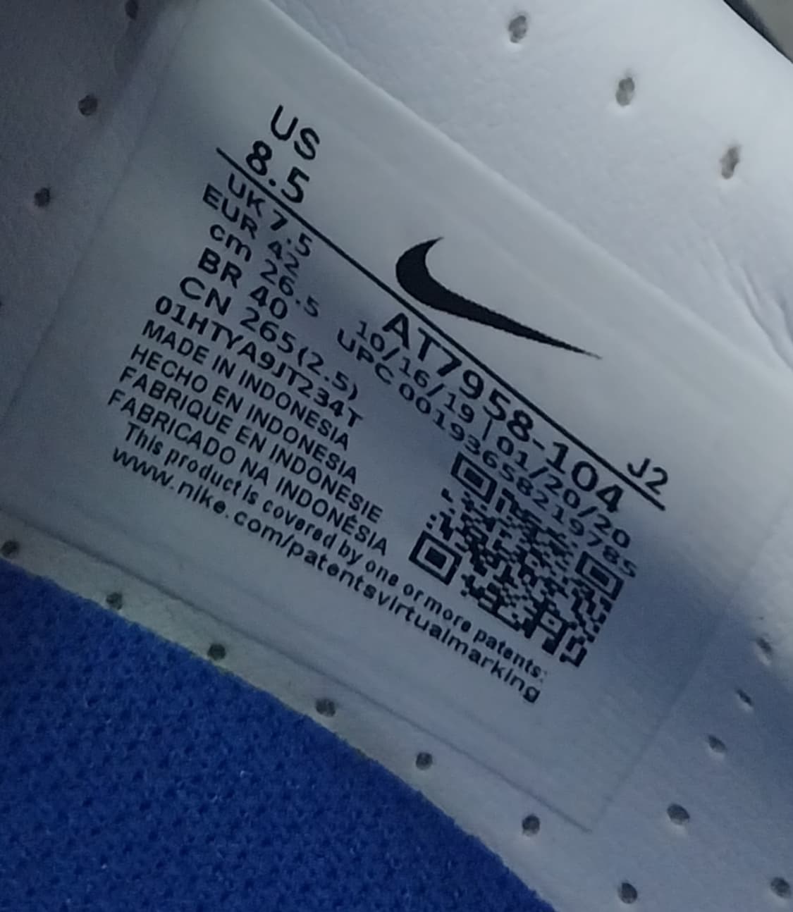 (새상품) 나이키 머큐리얼 베이퍼13  네이마르 TF 265mm 상품이미지9