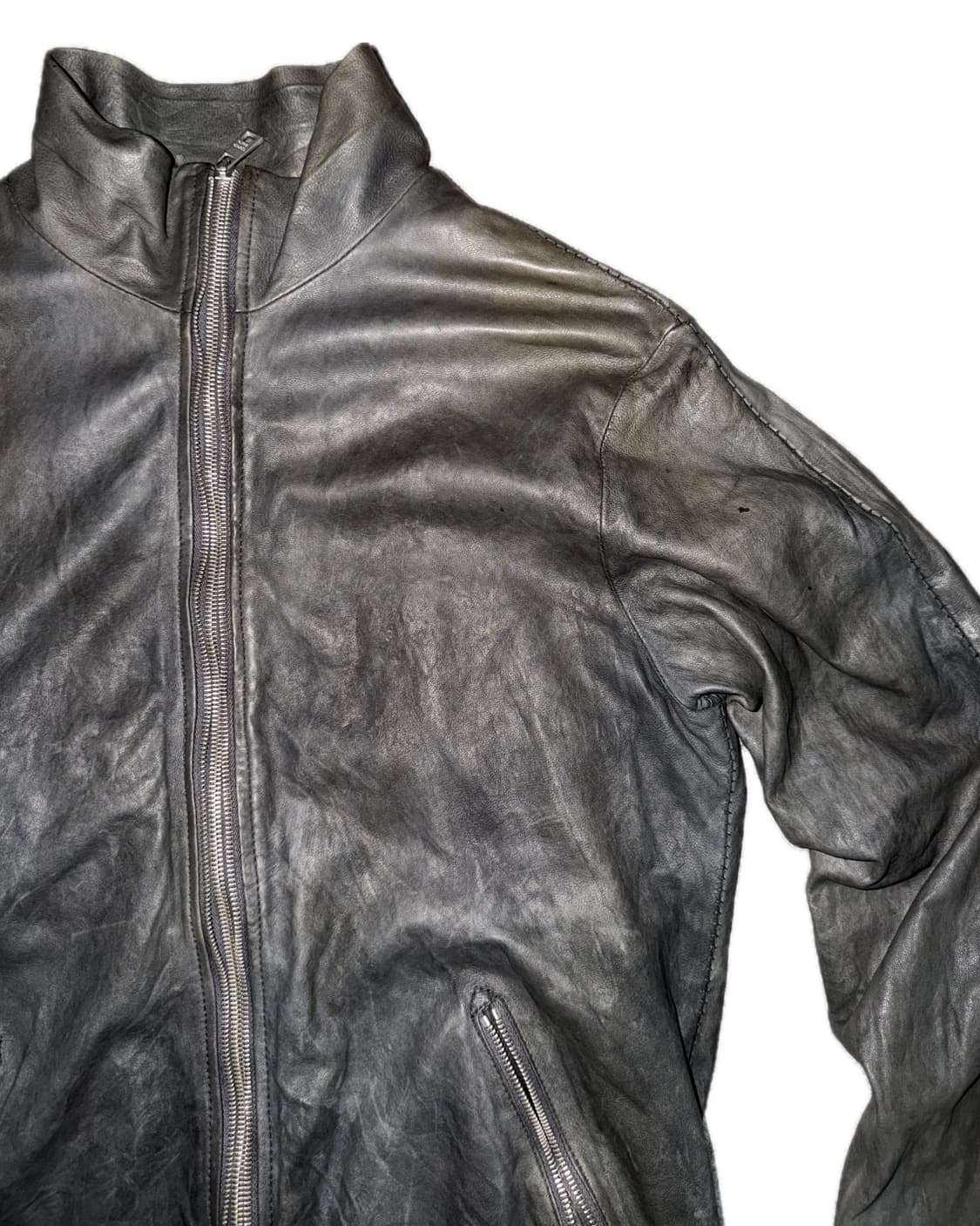 GIORGIO BRATO Double Zip Leather Jacket 상품이미지2