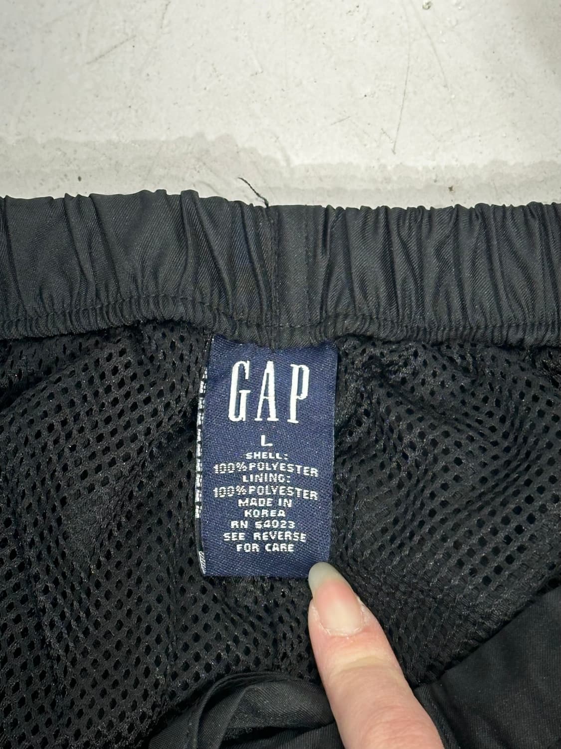 갭 와이드 블랙 버건디 사이드 라인 트랙 팬츠 L 상품이미지7