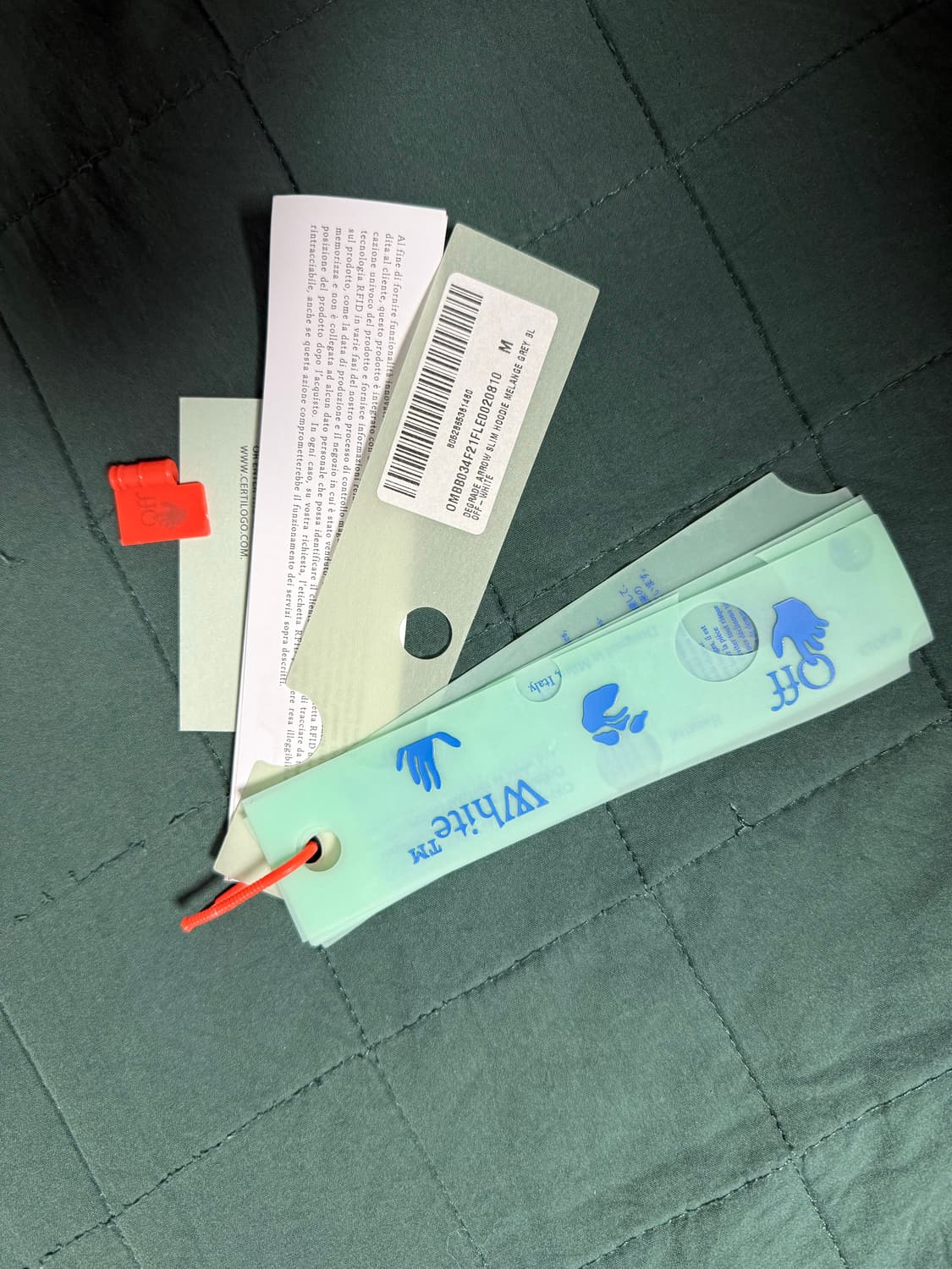 오프화이트 기모 후드티 디그레이 판매합니다  상품이미지4