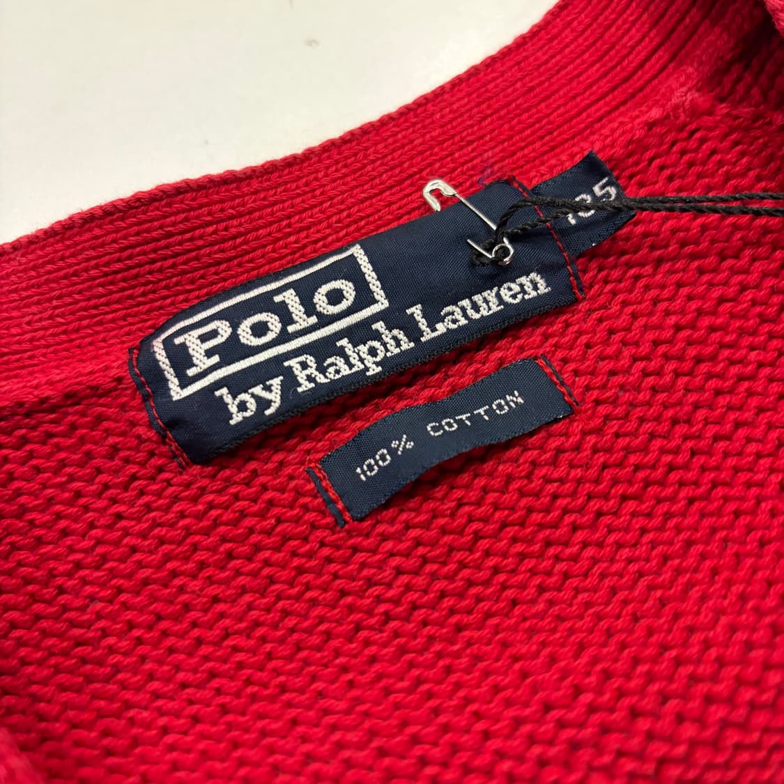 [105] 90s 폴로 랄프로렌 일경물산 레드 가디건 B797 상품이미지4
