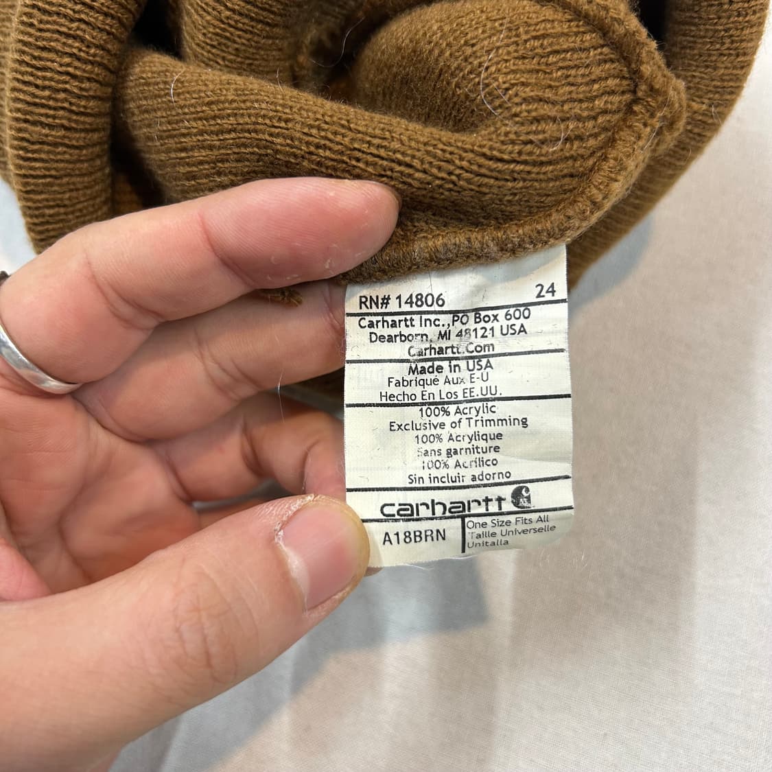 Free) 칼하트 비니 모자 브라운 상품이미지4
