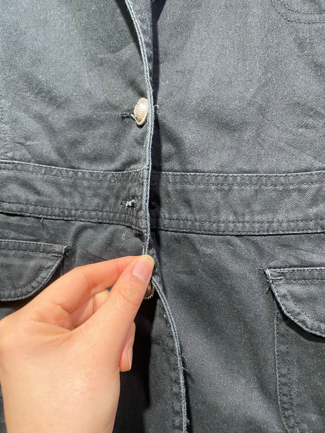 TRU 블랙 견장디테일 자켓 상품이미지6