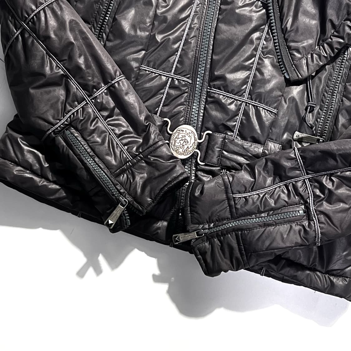 Diesel Asymmetric High Neck Zip Jacket 상품이미지6