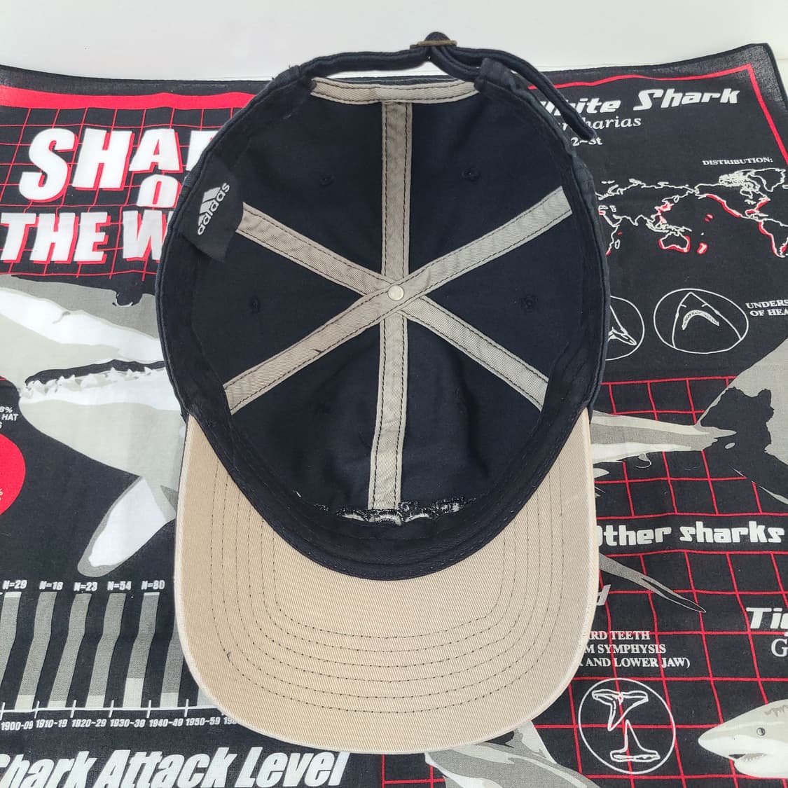 90s 아디다스 빈티지 올드스쿨 Y2K 블랙 볼캡 모자 (대두모자) 상품이미지9