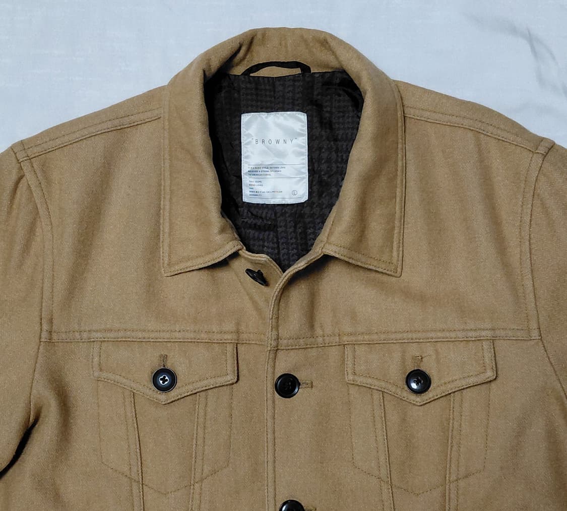 [L] 브라우니 재팬 아메카지 울 트러커 자켓 (카멜) 상품이미지2