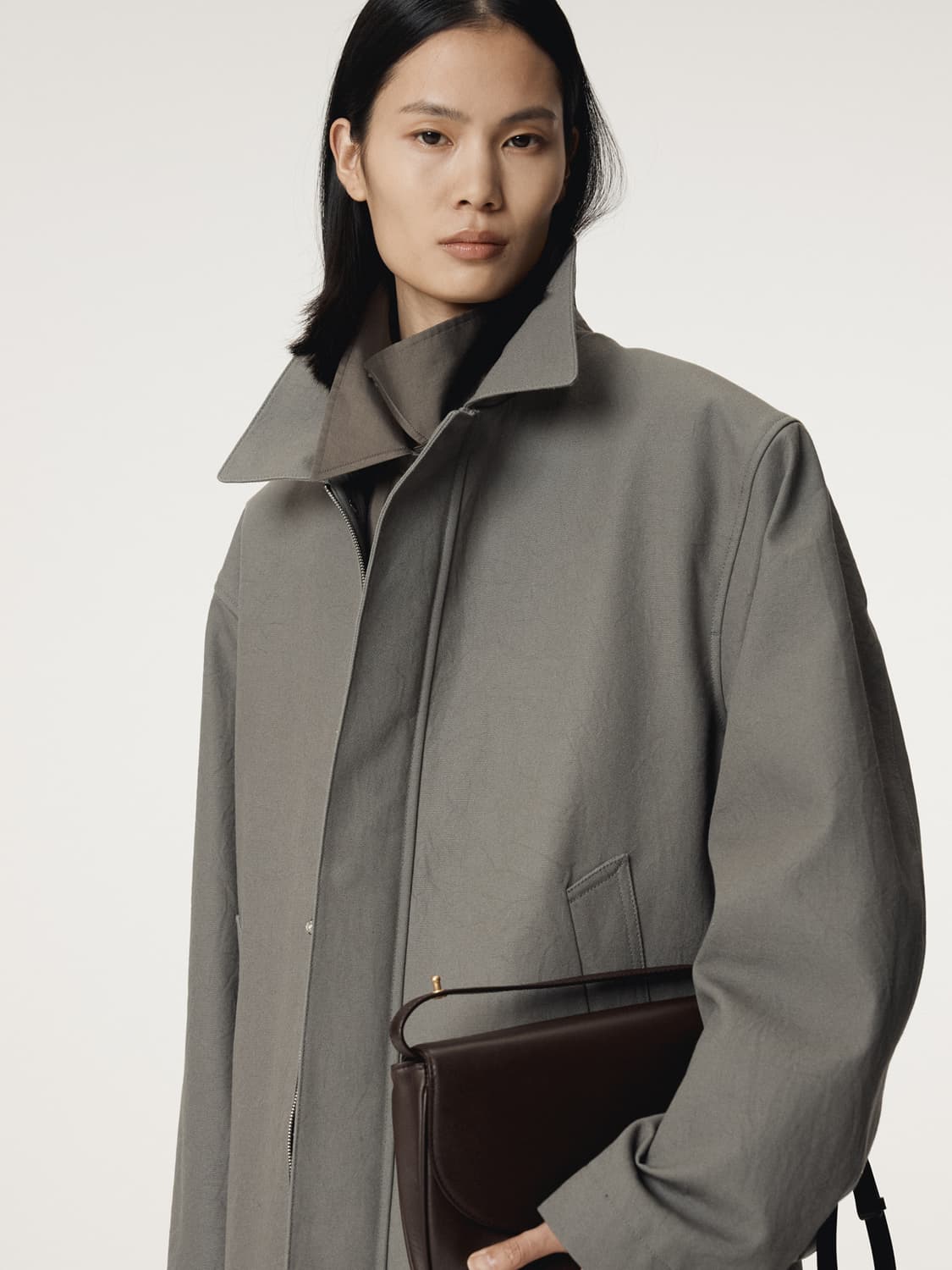 렉토 RECTO 빈티지 이펙트 코튼 코트 스톤 그레이 상품이미지6