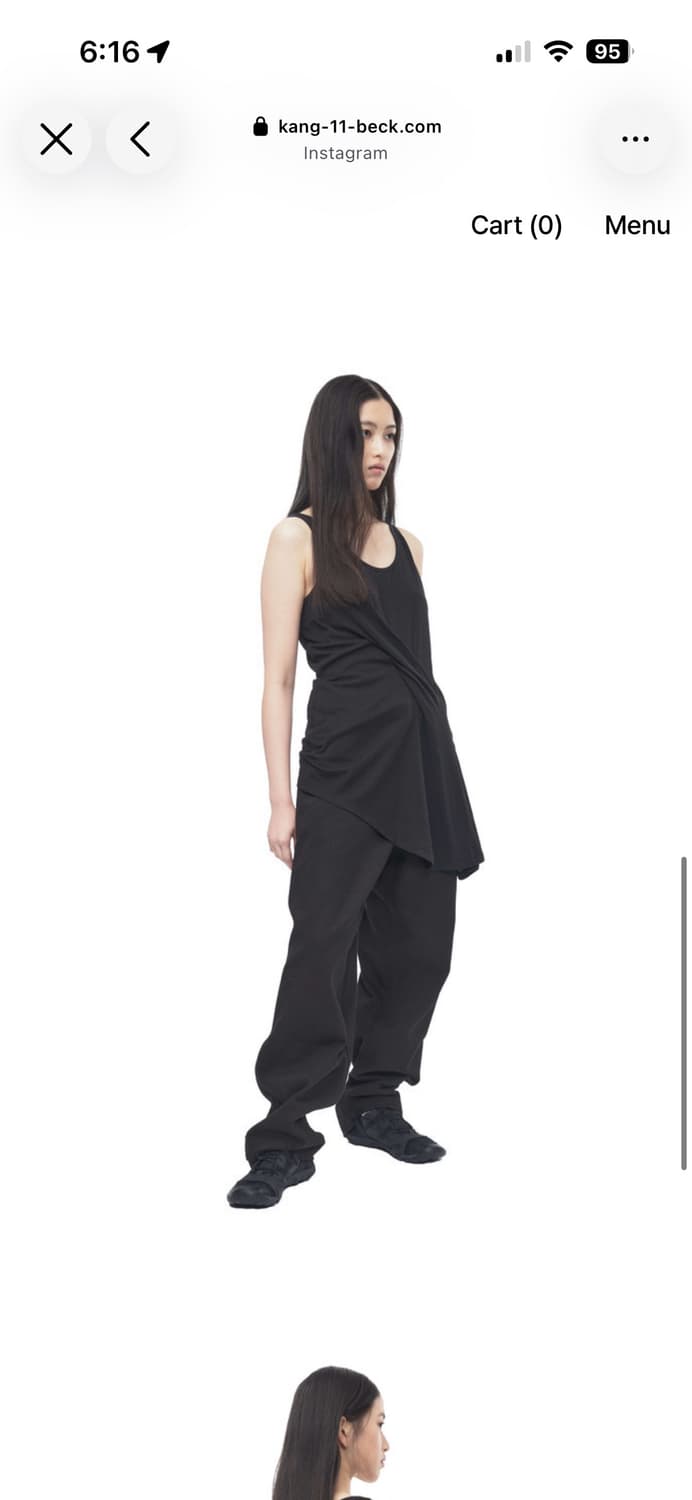 DRAPED SLEEVELESS BLACK  상품이미지2