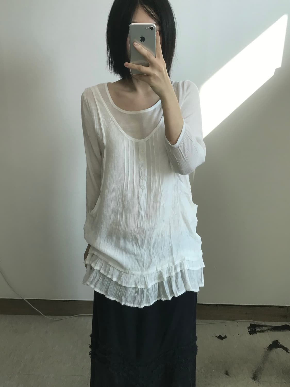 빈티지 레이어드 탑 상품이미지1