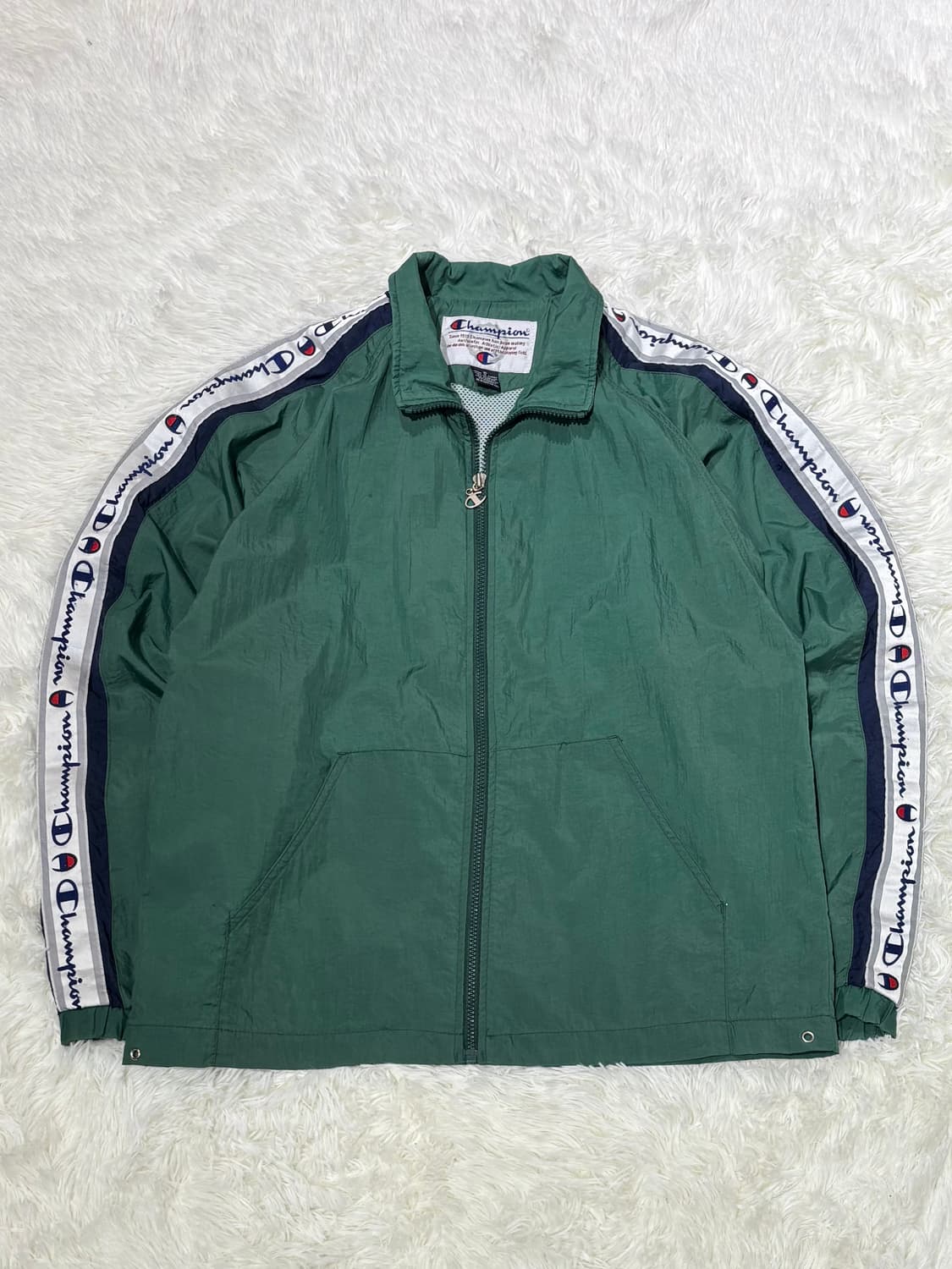 챔피온 90‘s 사이드라인 딥그린 바람막이 상품이미지5