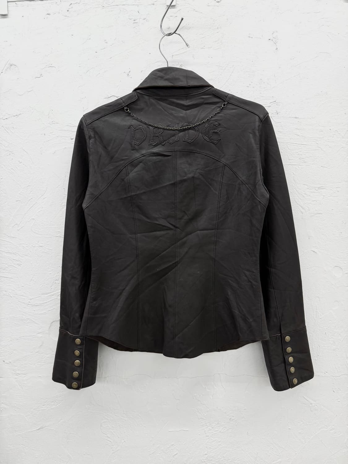 pride 쉽스킨 체인 셔츠 자켓 상품이미지4