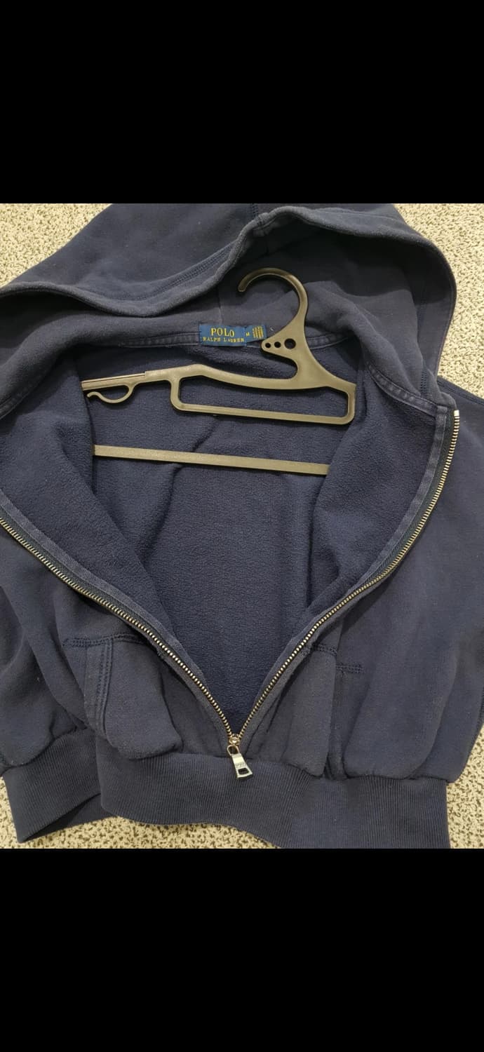 폴로 랄프로렌 크롭 후드집업 네이비 M  상품이미지4