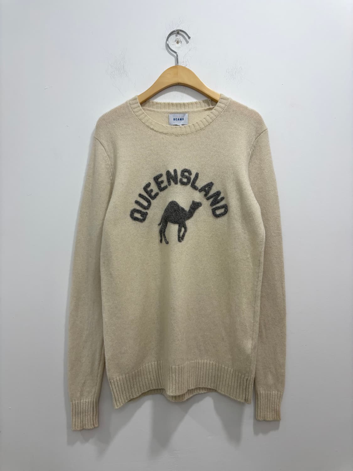 Beams queensland 낙타 니트 스웨터 상품이미지4