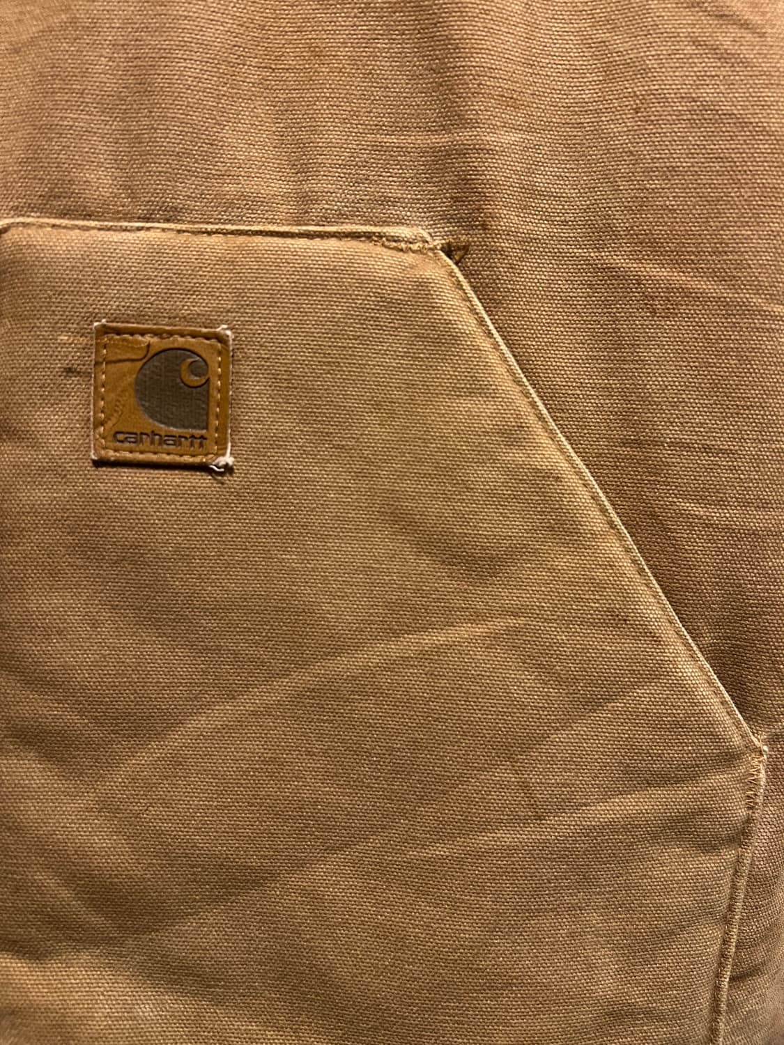 [2XL]칼하트 USA 빈티지 워싱 브라운 워크 베스트 상품이미지3