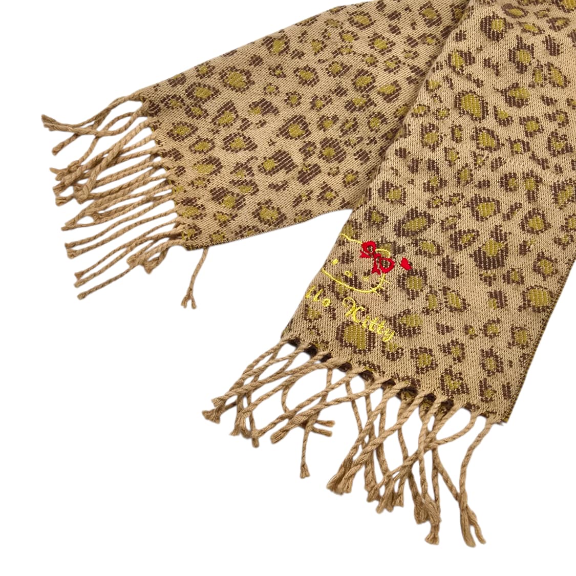 09s 레트로 키티 호피 니트 머플러 상품이미지4