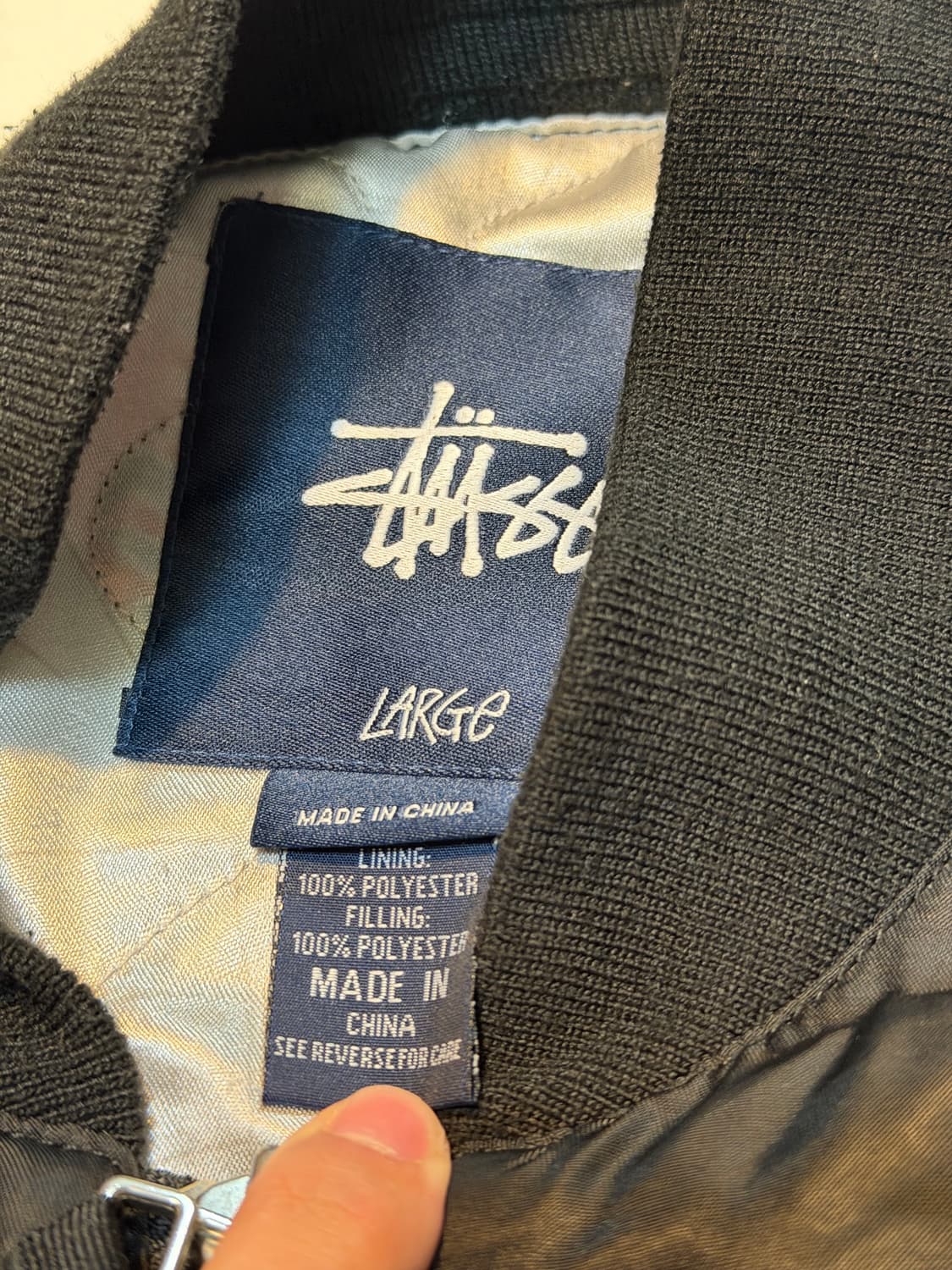 00s 스투시 아카이브 MA-1 플라이트 봄버자켓 블랙 상품이미지6