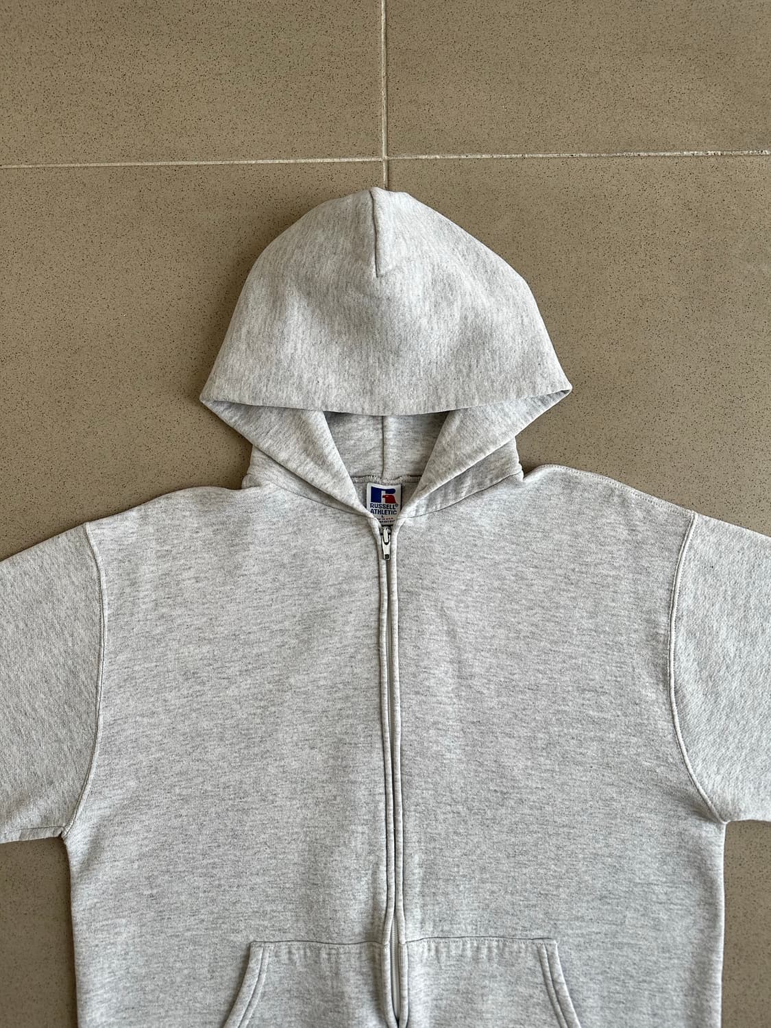 90s 빈티지 러셀 후드집업 밝은그레이 L USA 상품이미지4