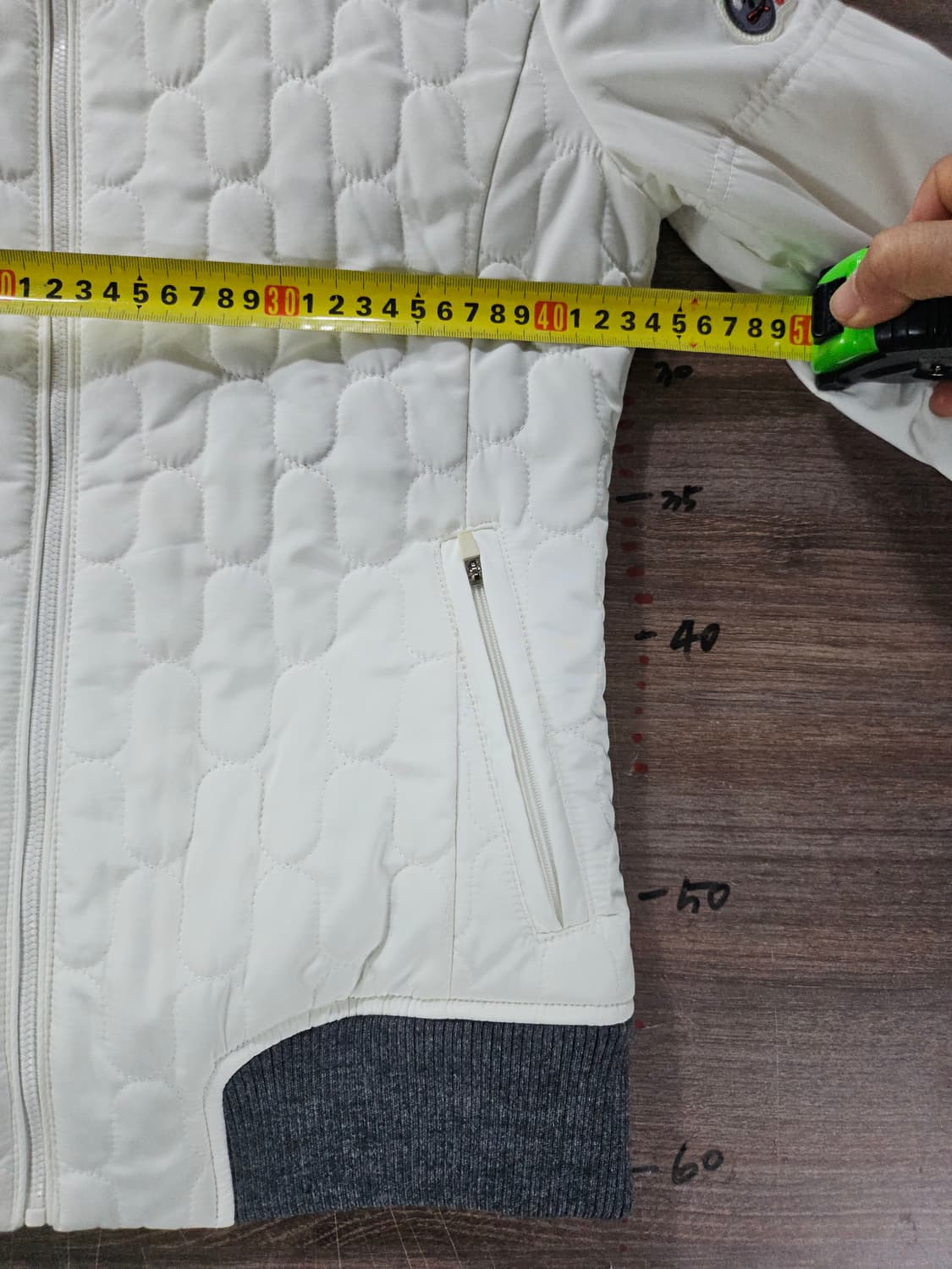 FG 화이트 퀼팅 후드 패딩 점퍼 90 상품이미지6