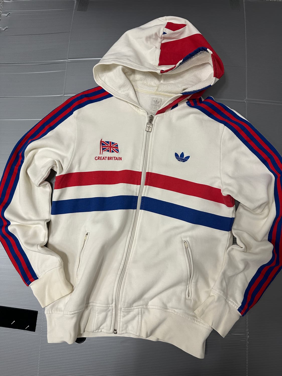 아디다스 영국 후드집업 화이트 95  상품이미지1