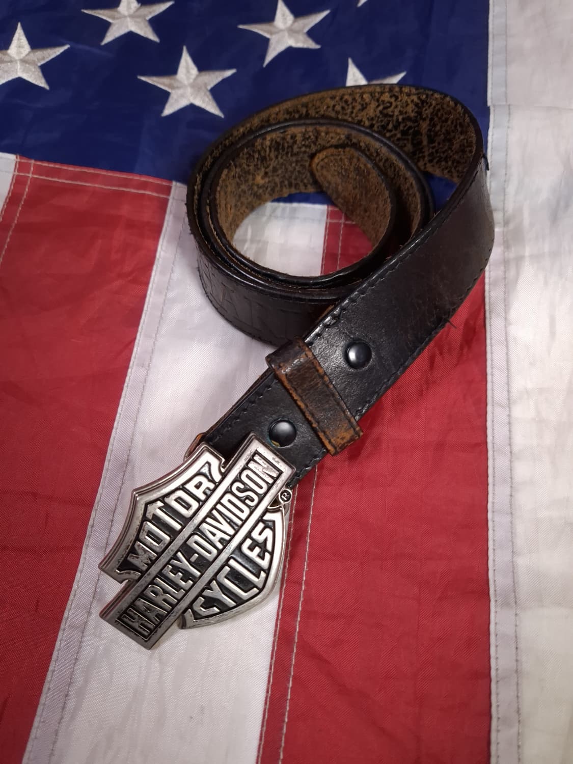 오리지날 할리데이비슨 빅로고 리얼레더 라이더 벨트 상품이미지1