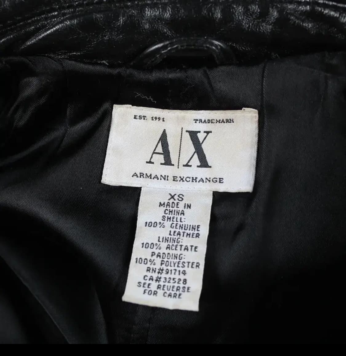 아르마니 익스체인지 레더 자켓 상품이미지6