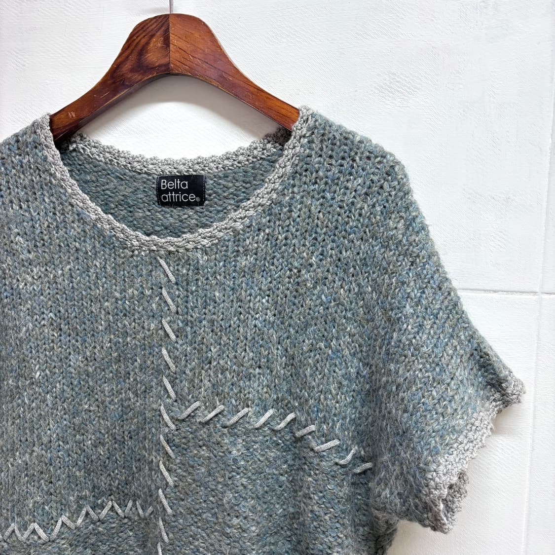 Belta attrice 모헤어 모리걸 울 반팔 니트 탑 상품이미지2