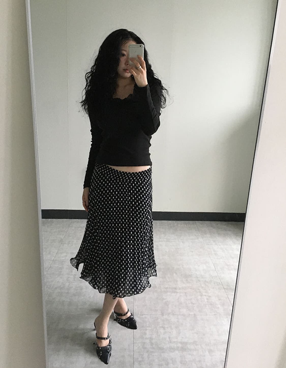 dot frill skirt 상품이미지6
