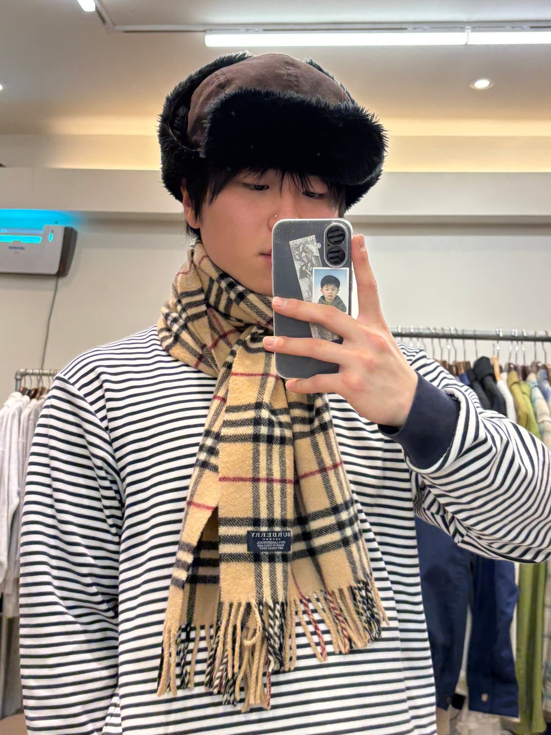 버버리 울 체크 머플러 상품이미지8