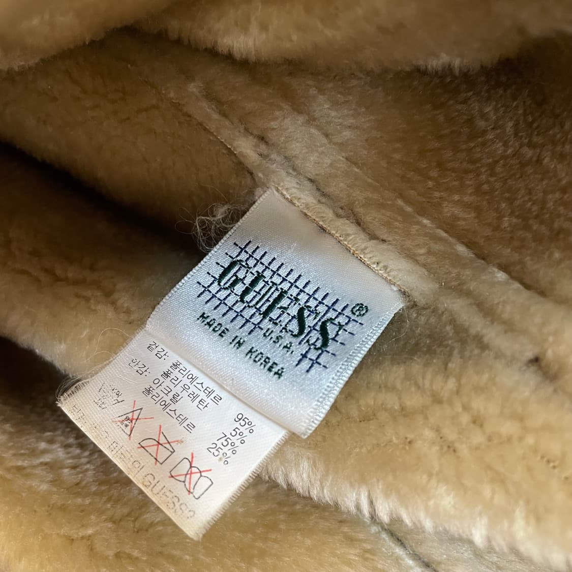 90’s guess 게스 빈티지 시어링 무스탕 자켓  상품이미지5