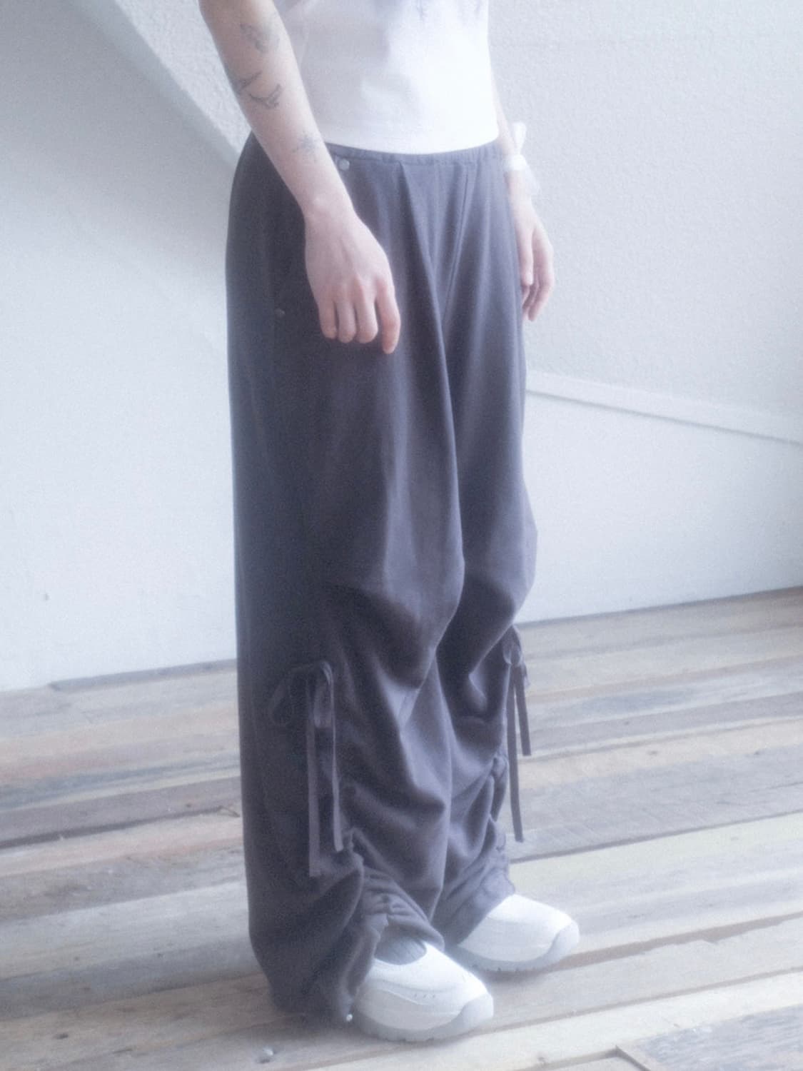 허그유어스킨 와이드 조거팬츠 HS ver 블랙 상품이미지4