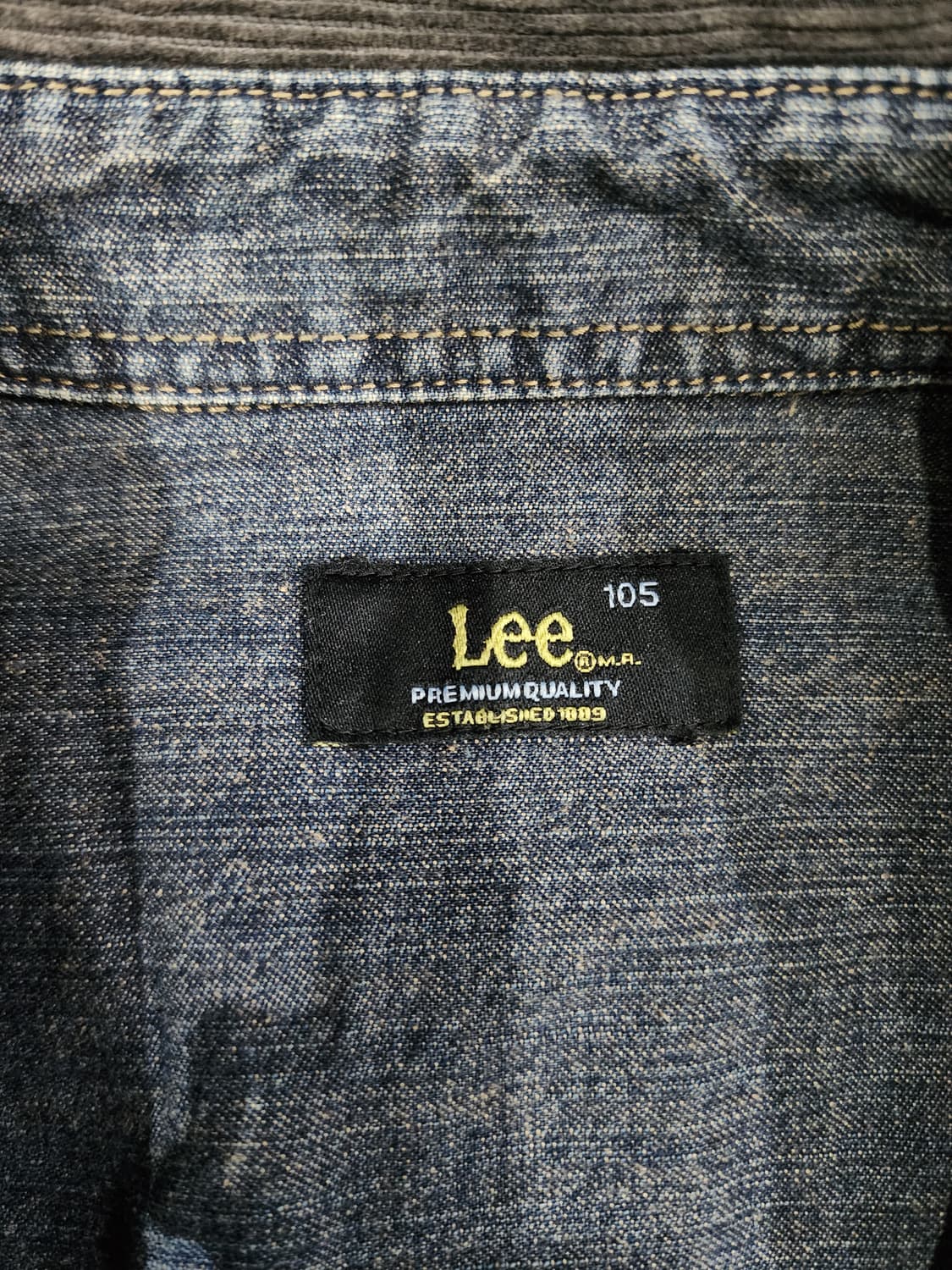 LEE 리 빈티지 90s 코듀로이 투포켓 웨스턴 데님 셔츠 105 상품이미지4